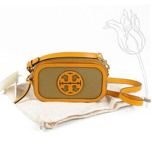 TORY BURCH Mini Miller Cotton Canvas Crossbody Bag